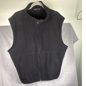 Port Authority Men's Black 2XL Full Zip Midweight Anti-Pill Fleece Vest Modern
